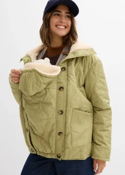 Légère veste de grossesse et de portage 3-en-1 avec doublure sherpa