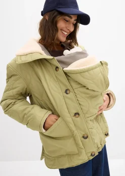 Légère veste de grossesse et de portage 3-en-1 avec doublure sherpa