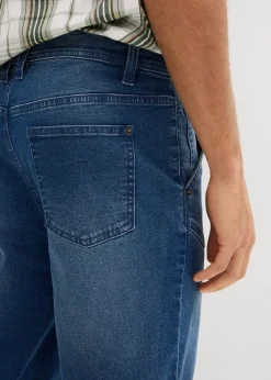 Long bermuda en jean extensible, Regular