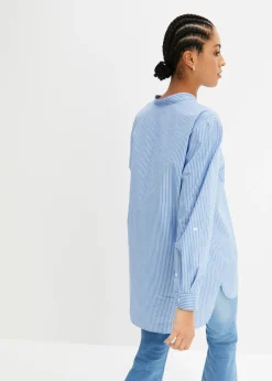 Long chemisier à manches retroussées