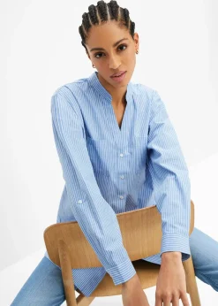 Long chemisier à manches retroussées