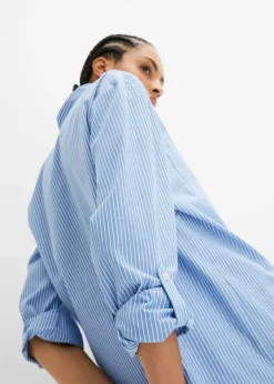 Long chemisier à manches retroussées