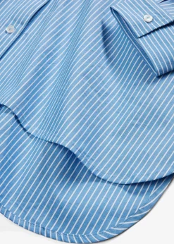 Long chemisier à manches retroussées