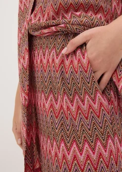 Long chemisier aspect crochet