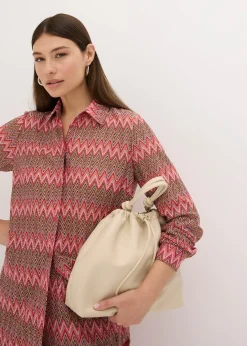 Long chemisier aspect crochet