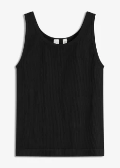 Long débardeur côtelé sans coutures