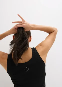 Long débardeur côtelé sans coutures