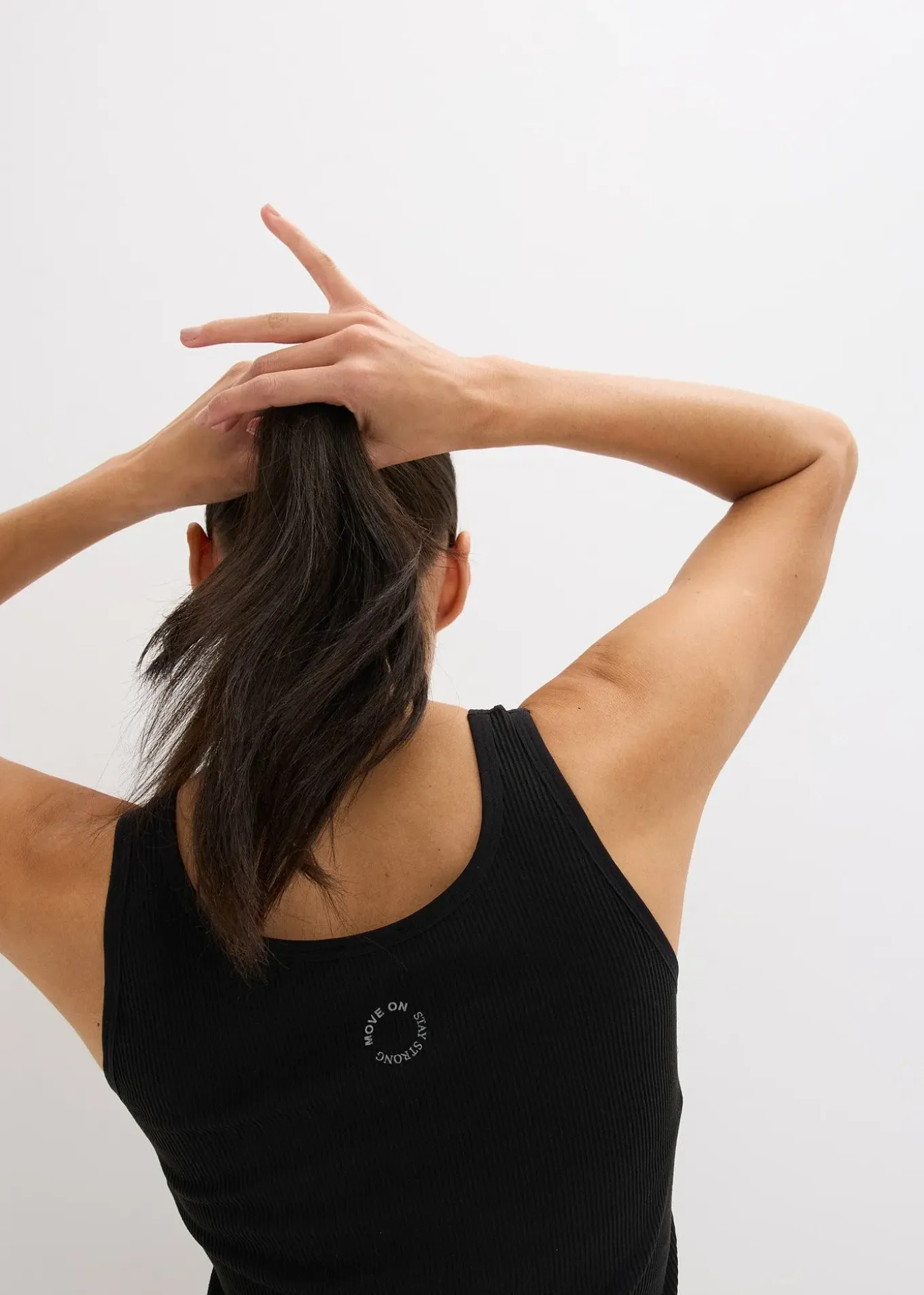 Long débardeur côtelé sans coutures