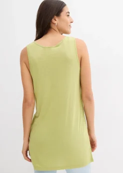 Long débardeur en viscose et lin