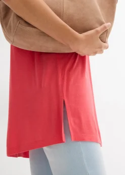 Long débardeur en viscose et lin