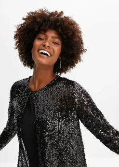 Long gilet à sequins