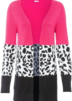 Long gilet en maille côtelée