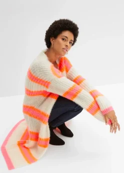 Long gilet en maille oversize