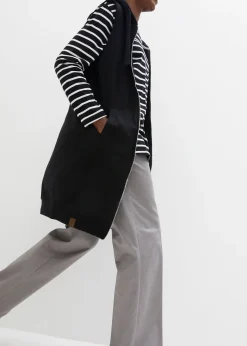 Long gilet sweat sans manches