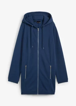 Long sweat zippé avec poches zippées