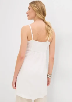 Longue blouse sans manches en viscose