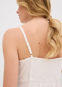 Longue blouse sans manches en viscose