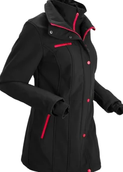 Longue parka en softshell extensible et déperlant