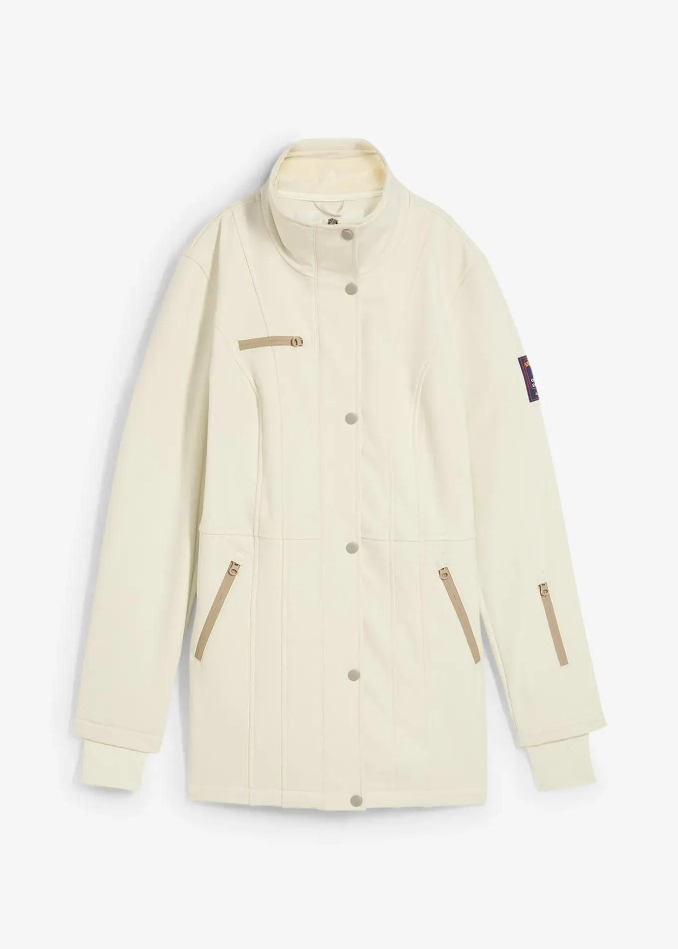 Longue parka en softshell extensible et déperlant