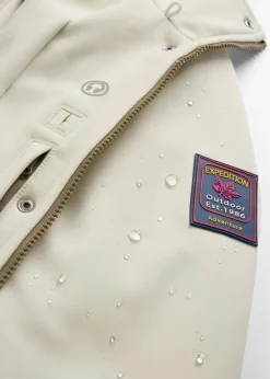 Longue parka en softshell extensible et déperlant