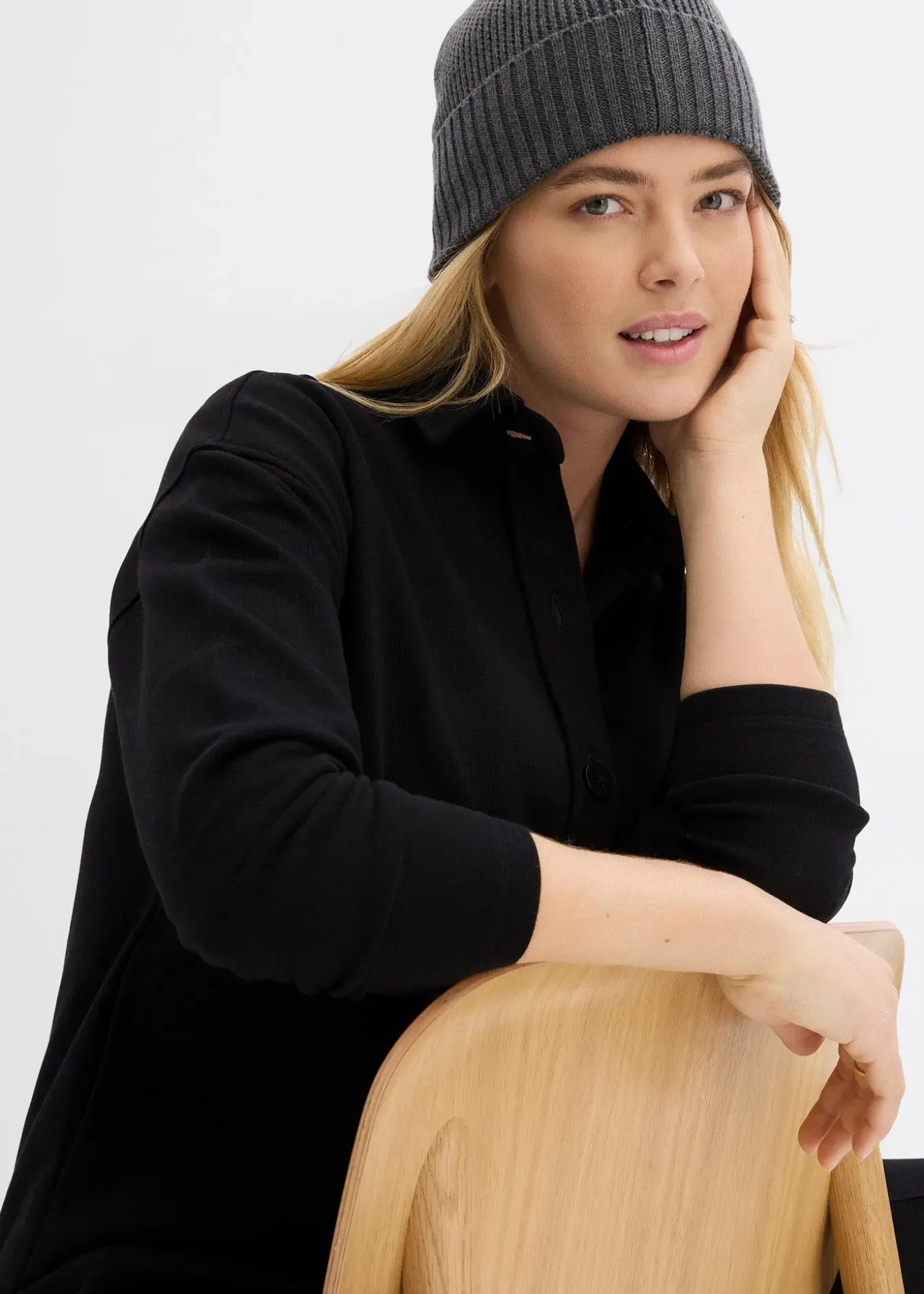 Longue veste molletonnée à poches