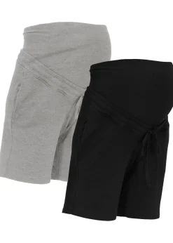Lot de 2 bermudas de grossesse en molleton doux