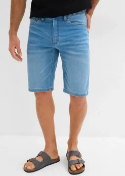 Lot de 2 bermudas en molleton effet jean, slim