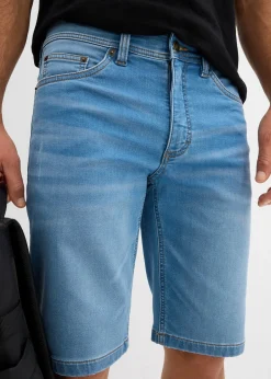 Lot de 2 bermudas en molleton effet jean, slim
