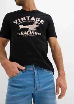 Lot de 2 bermudas en molleton effet jean, slim