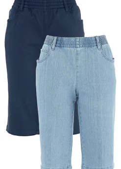 Lot de 2 bermudas extensibles