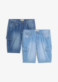 Lot de 2 bermudas loose en denim léger 100% coton