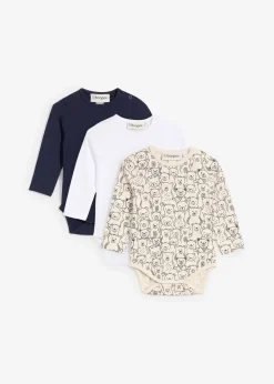 Lot de 3 bodies bébé en coton
