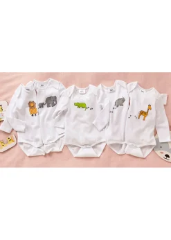 Lot de 5 bodies bébé manches longues