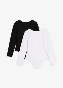 Lot de 2 bodies en coton doux et extensible