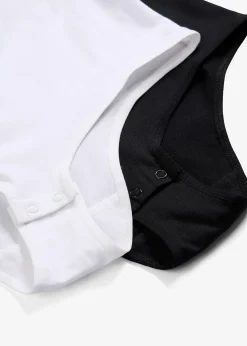 Lot de 2 bodies en coton doux et extensible