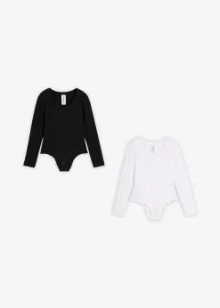 Lot de 2 bodies en coton doux et extensible