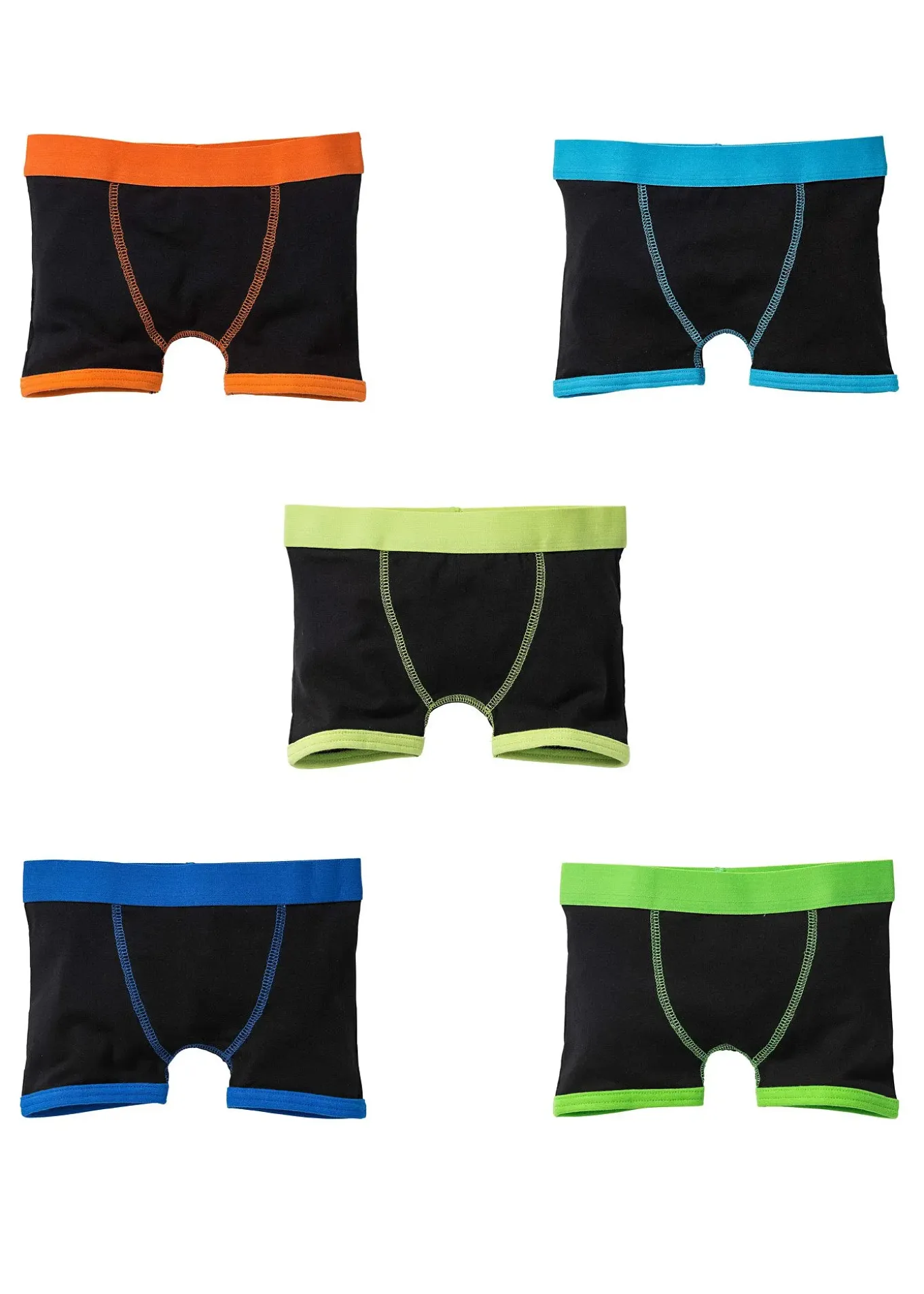 Lot de 5 boxers en coton extensible