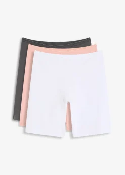 Lot de 3 boxers femme longs en coton extensible