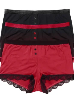 Lot de 3 boxers femme microfibre