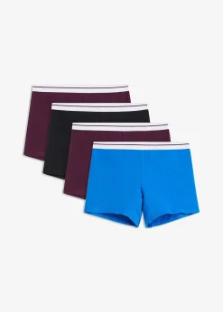 Lot de 4 boxers mi-longs coton