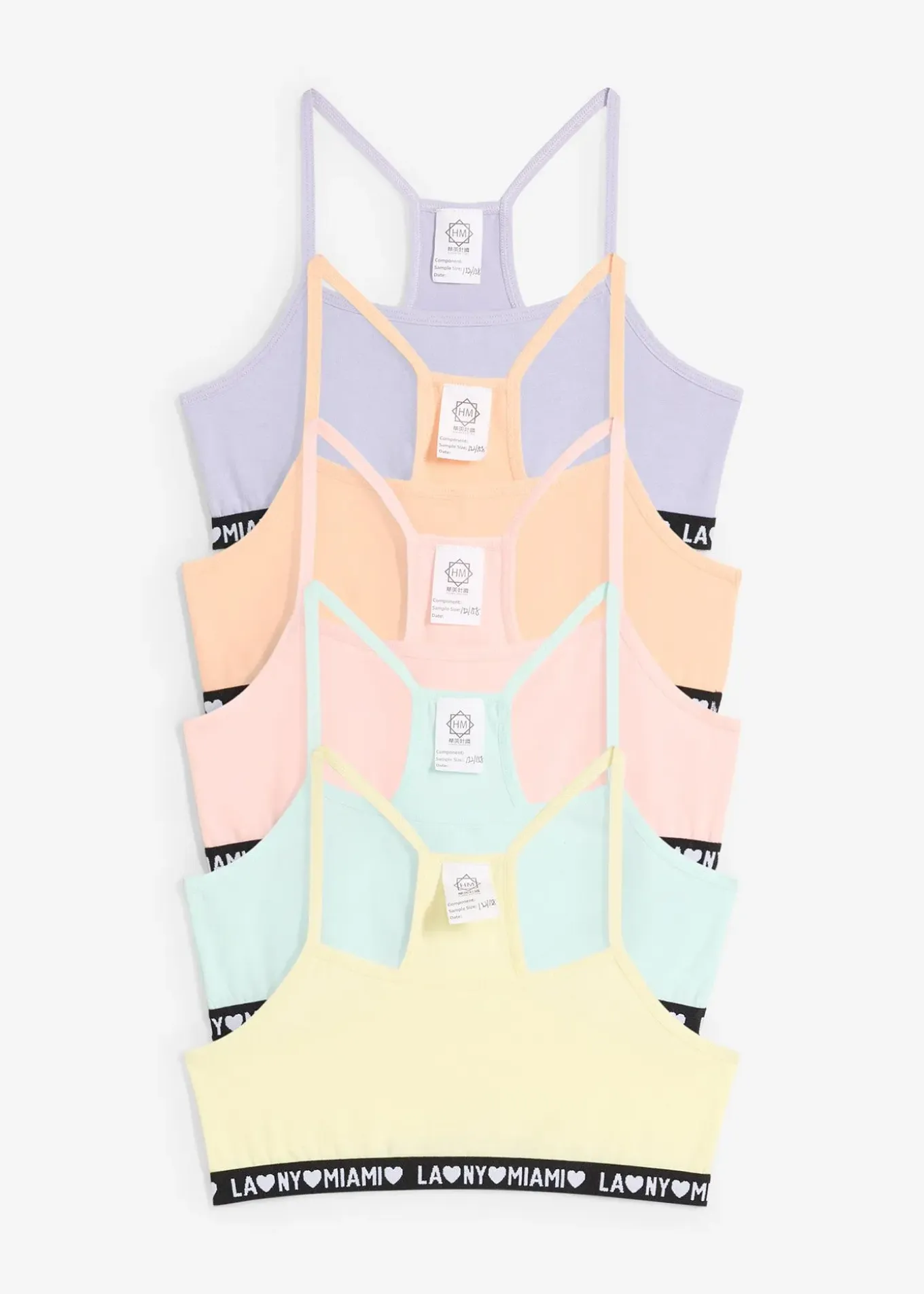 Lot de 5 brassières avec coton doux