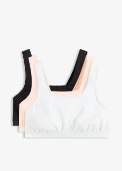 Lot de 3 brassières coton extensible