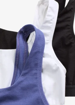 Lot de 3 brassières coton extensible