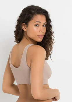Lot de 2 brassières côtelées sans coutures Feel Comfort