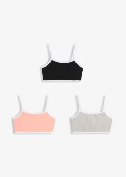 Lot de 3 brassières en coton doux et extensible