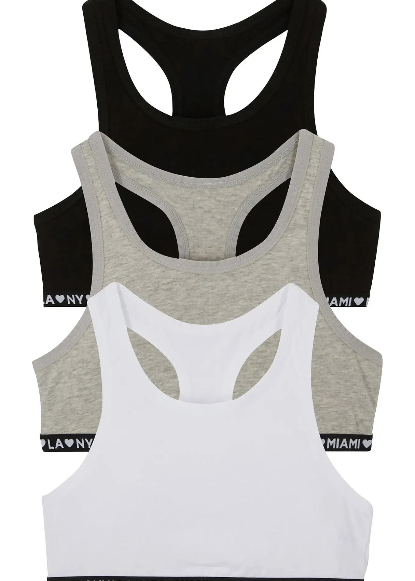 Lot de 3 brassières en coton doux et extensible