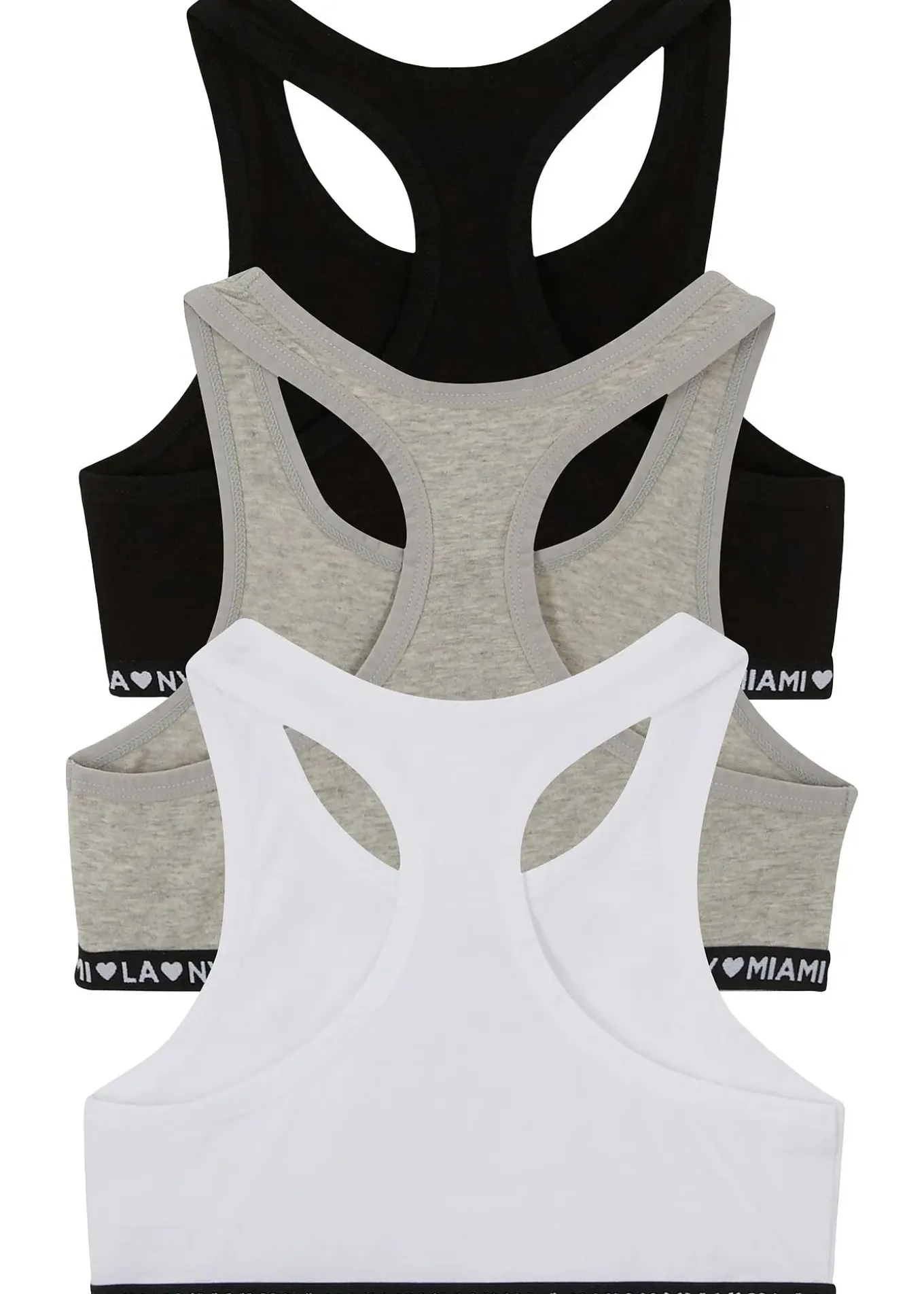 Lot de 3 brassières en coton doux et extensible