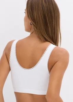 Lot de 2 brassières réversibles en coton extensible