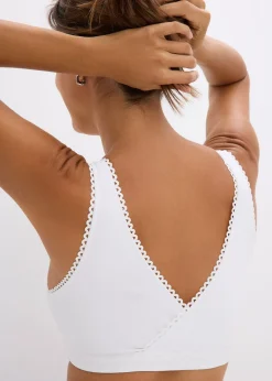 Lot de 2 brassières réversibles en coton extensible