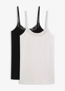 Lot de 2 caracos avec dentelle